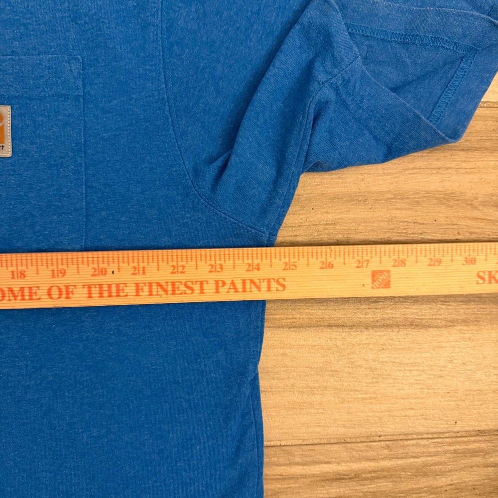 Carhartt Mens Loose Fit K87 Pocket T-Shirt Blue Heather Large Short Sleeve Tee - Picture 5 of 6